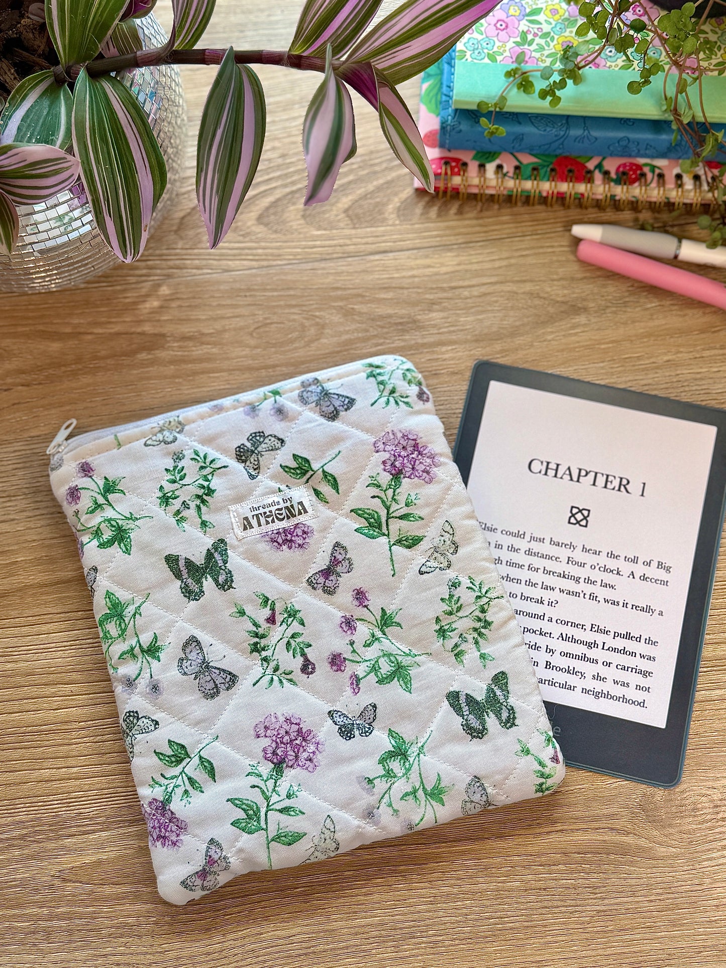 Lavender Butterflies Kindle Sleeve