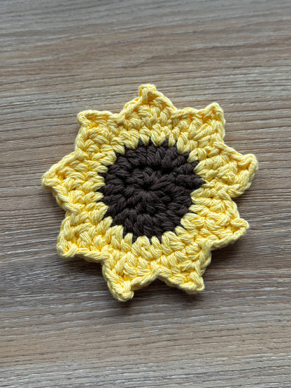 Sunflower Crocheted Coaster