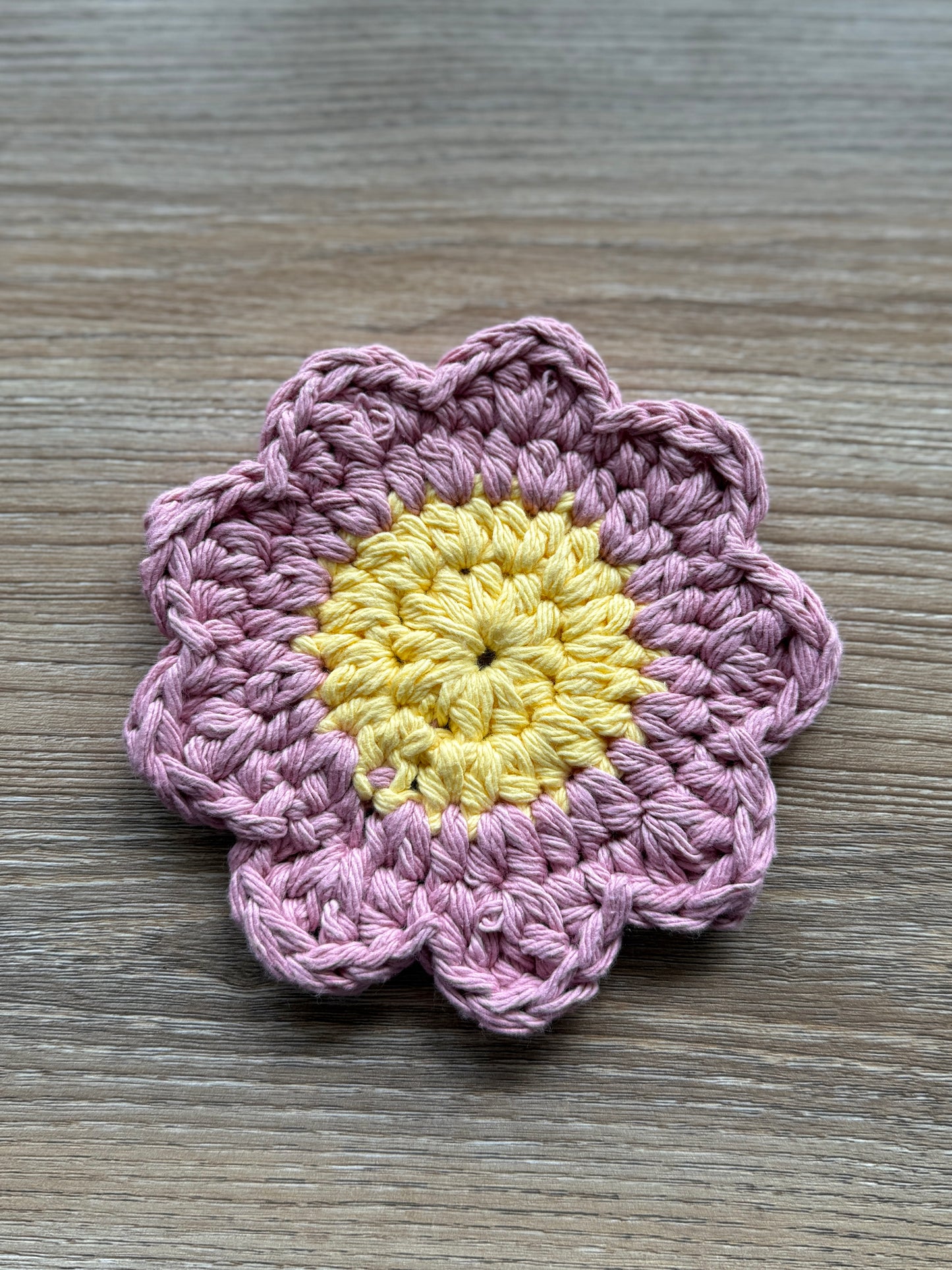Daisy Crocheted Coaster