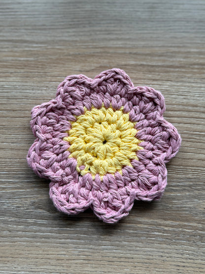 Daisy Crocheted Coaster