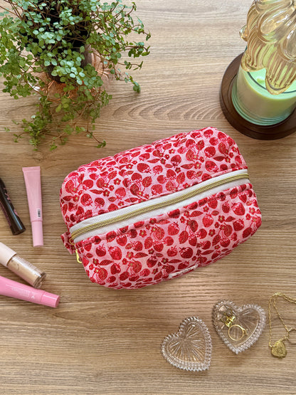 Strawberry Fields Boxy Pouch