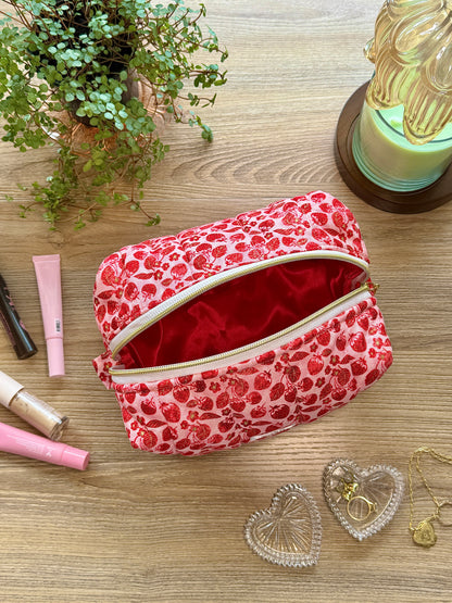 Strawberry Fields Boxy Pouch