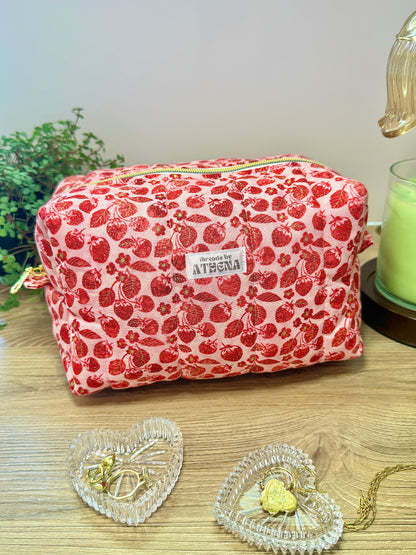 Strawberry Fields Boxy Pouch