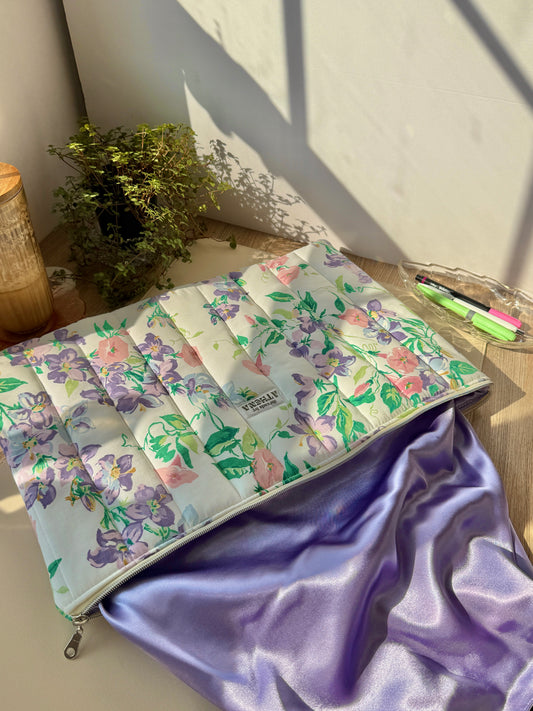 Purple Floral Laptop Sleeve