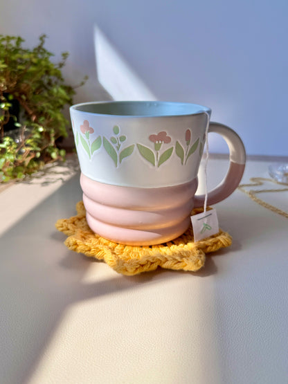 Sunflower Crocheted Coaster