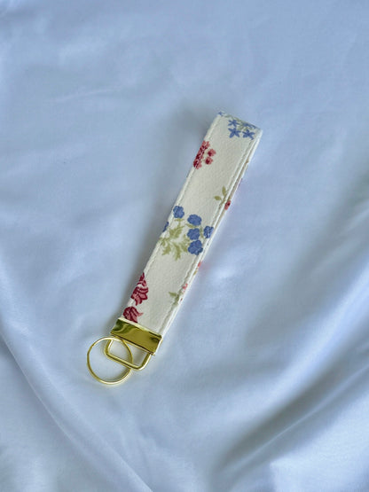 Vintage Florals Wristlet Keychain