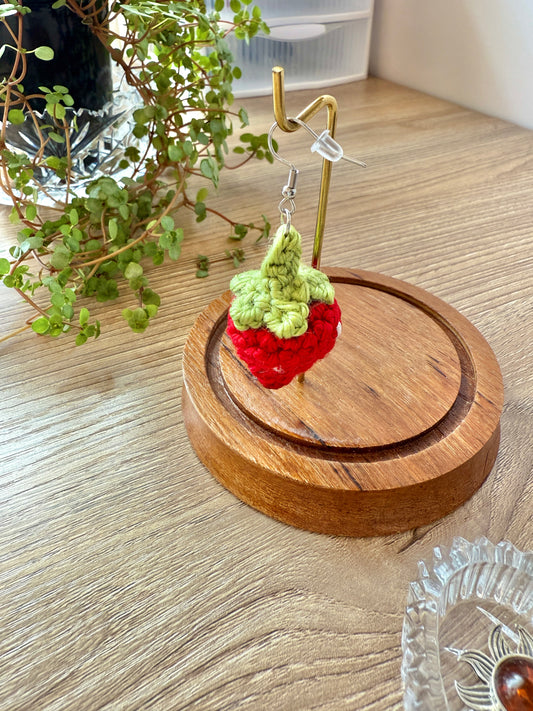 Strawberry Crochet Earrings