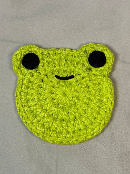 Frog Crocheted Coaster
