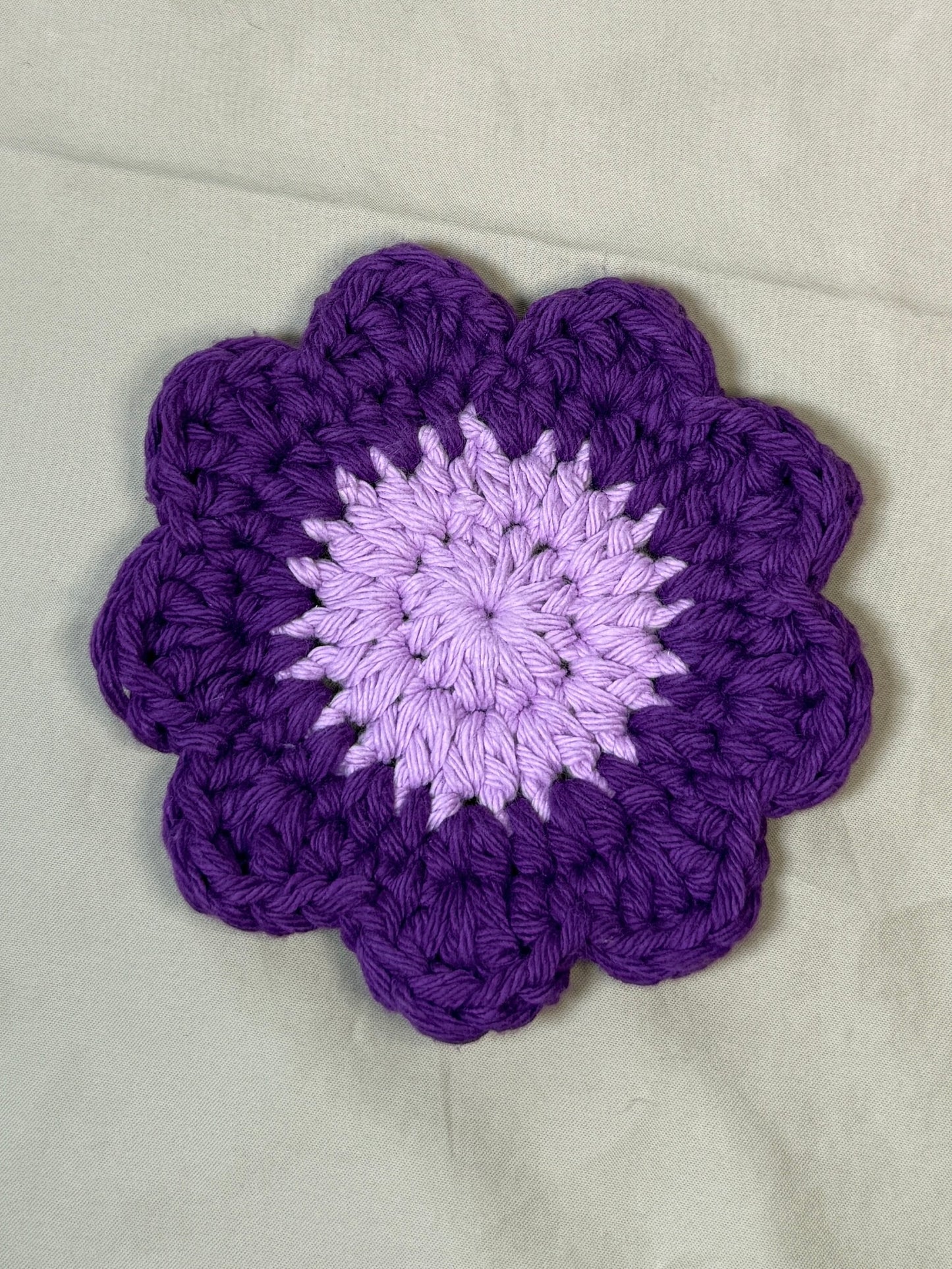 Daisy Crocheted Coaster