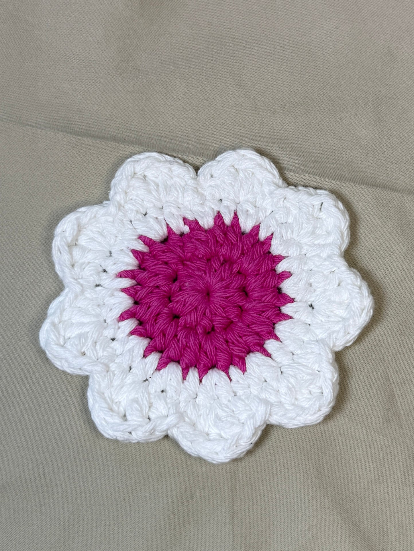 Daisy Crocheted Coaster