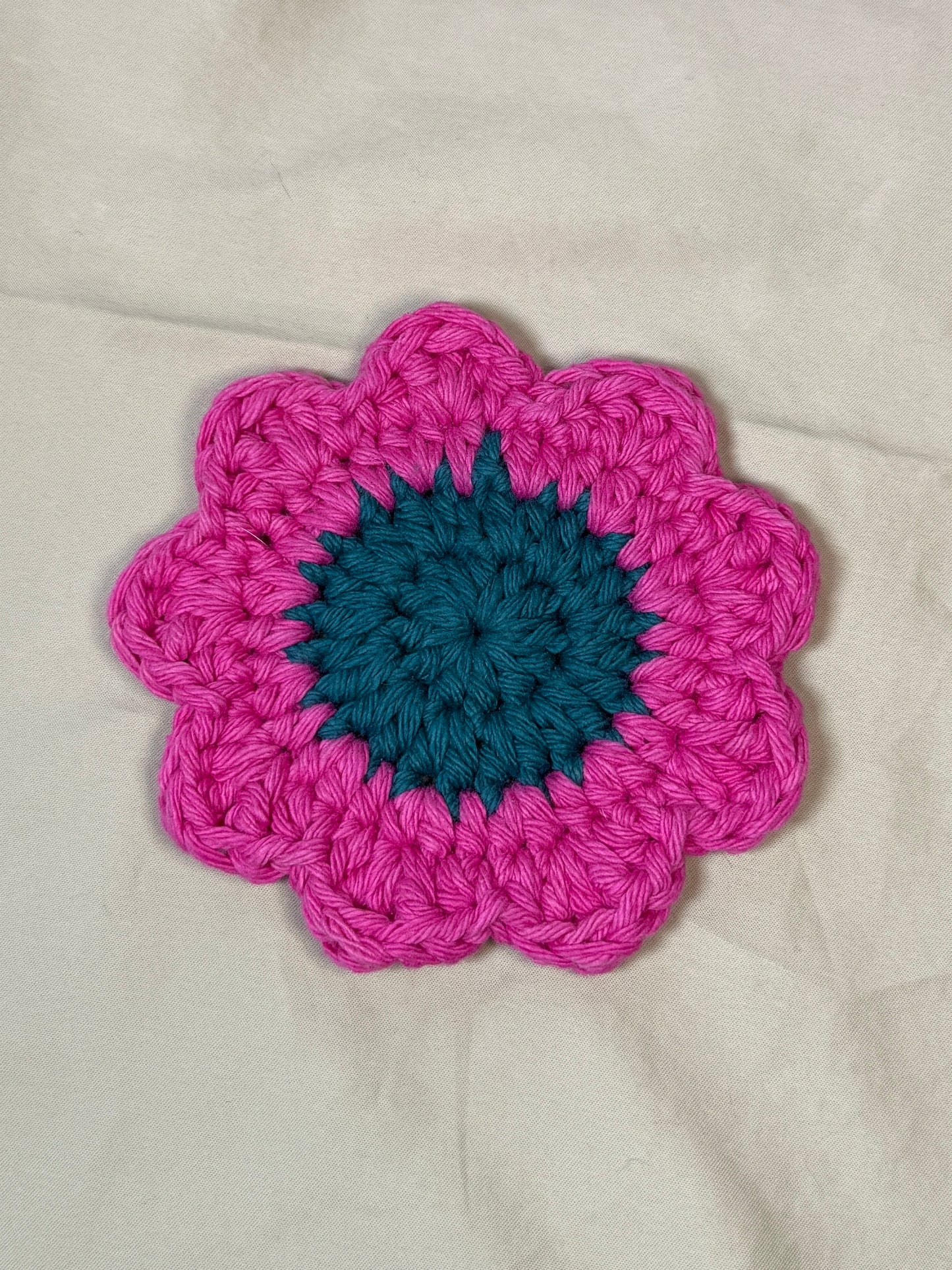 Daisy Crocheted Coaster